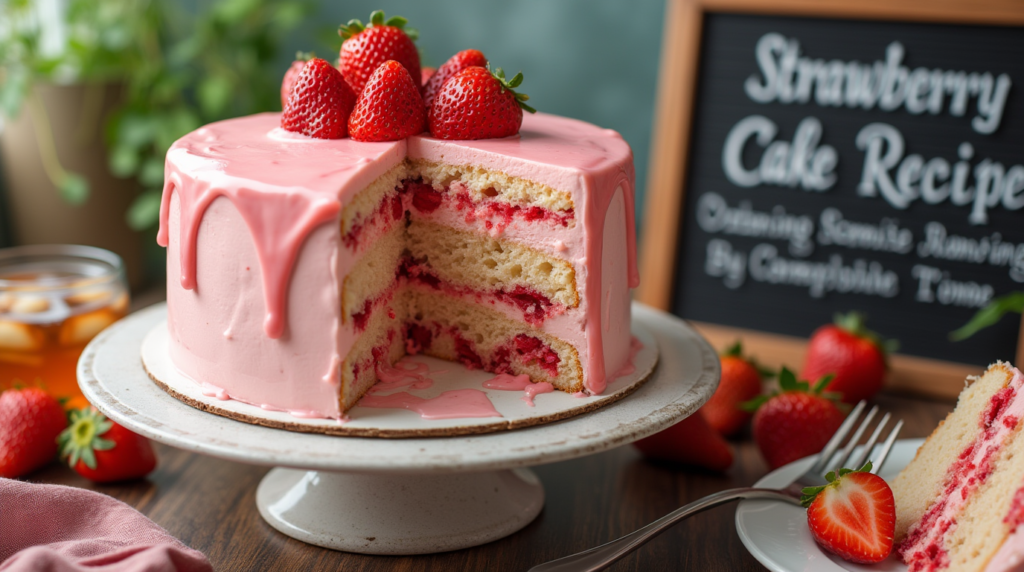 strawberry poke cake