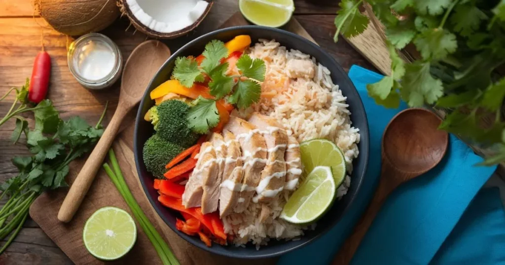 Coconut Chicken Rice Bowl