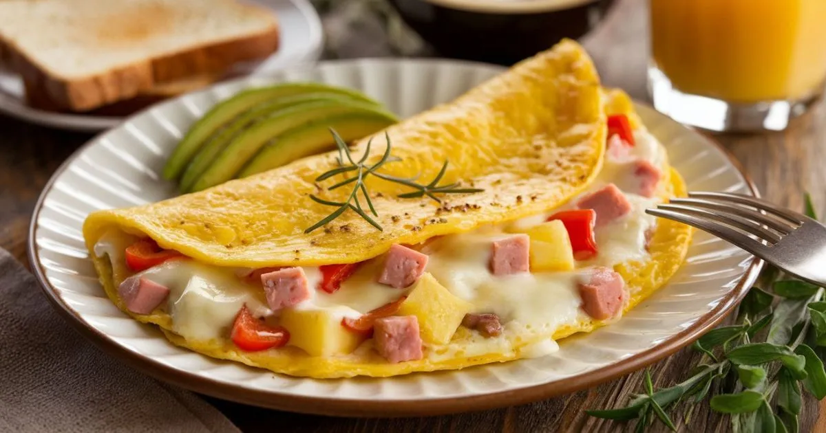 Cheesy Denver Omelette with Potatoes