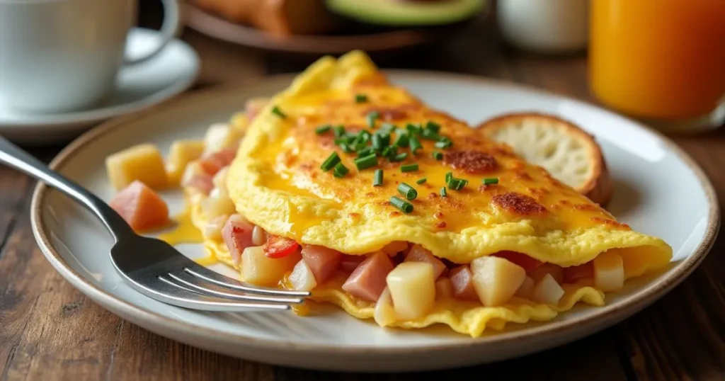 Cheesy Denver Omelette with Potatoes