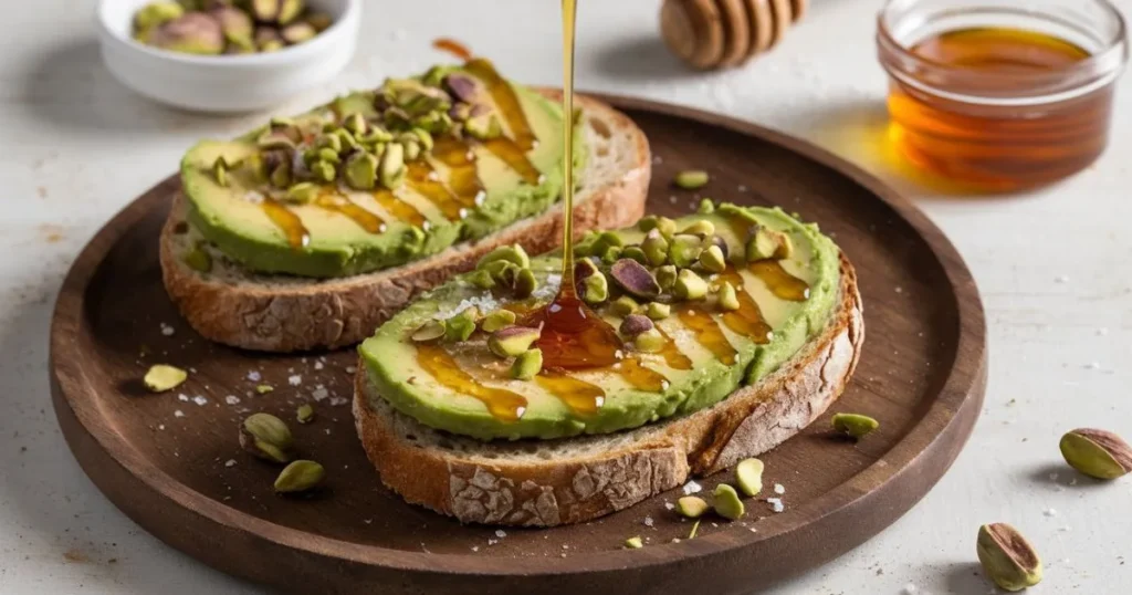 Pistachio Honey Avocado Toast